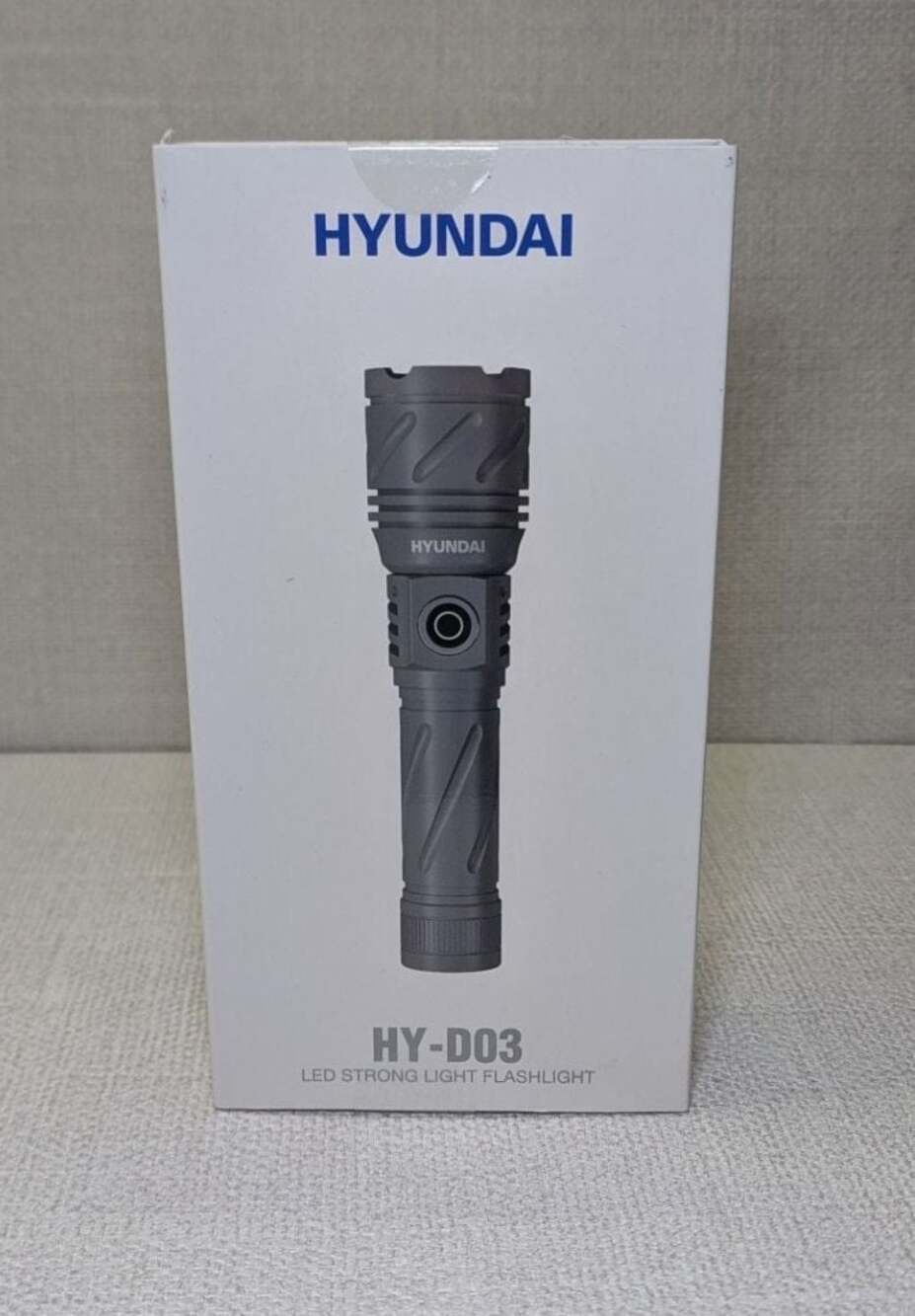 Hyundai HY-D03 LED Strong Light Flashlight, Rechargeable Type-C, 18650 Battery S